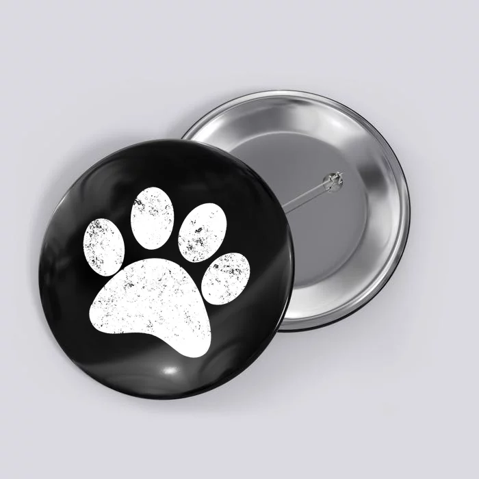 Funny Dog Paw Print Gift Vintage Dog Paw Gift Button