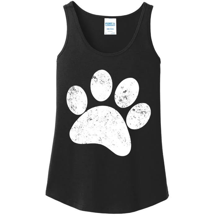 Funny Dog Paw Print Gift Vintage Dog Paw Gift Ladies Essential Tank