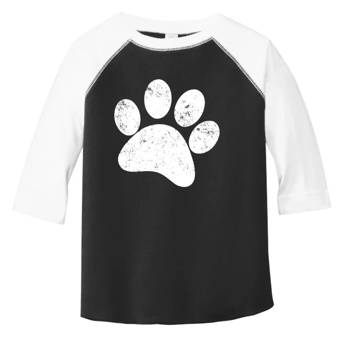 Funny Dog Paw Print Gift Vintage Dog Paw Gift Toddler Fine Jersey T-Shirt