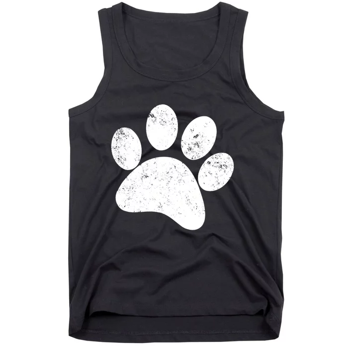 Funny Dog Paw Print Gift Vintage Dog Paw Gift Tank Top