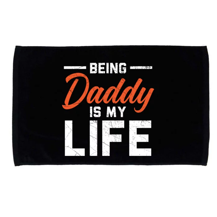 Fathers Day Papa Best Dad Ever Fatherhood Daddy Funny Gift Microfiber Hand Towel