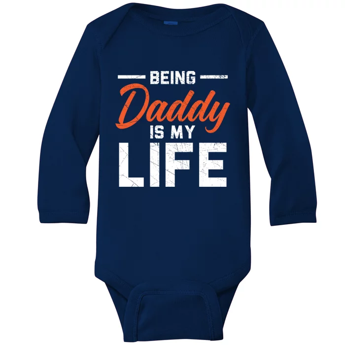 Fathers Day Papa Best Dad Ever Fatherhood Daddy Funny Gift Baby Long Sleeve Bodysuit