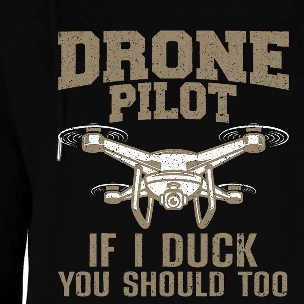 Funny Drone Pilot Design For Drone Operator Womens Funnel Neck Pullover Hood