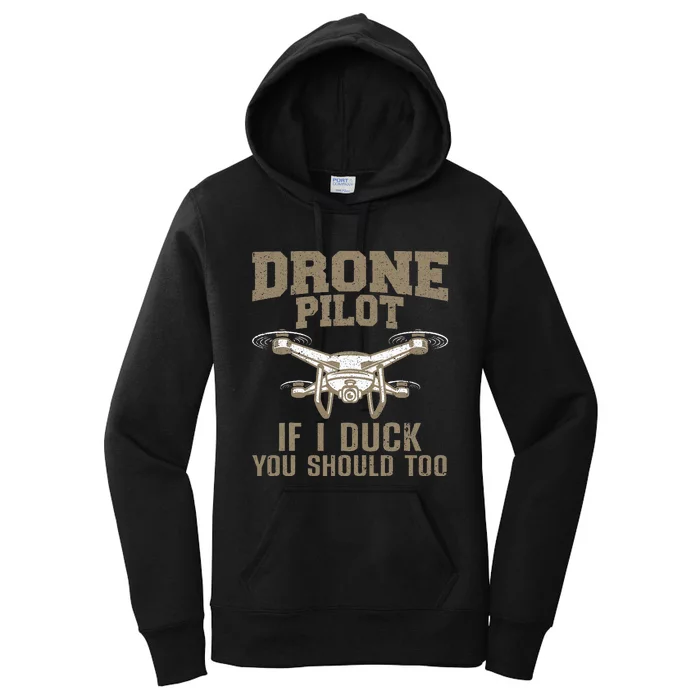 Funny Drone Pilot Design For Drone Operator Women's Pullover Hoodie