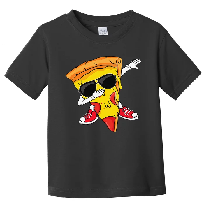 Funny Dabbing Pizza Slice Dance Pizza Lover Toddler T-Shirt