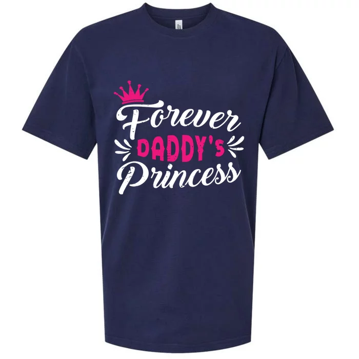 Forever Daddys Princess Cool Fathers Day Gift Sueded Cloud Jersey T-Shirt