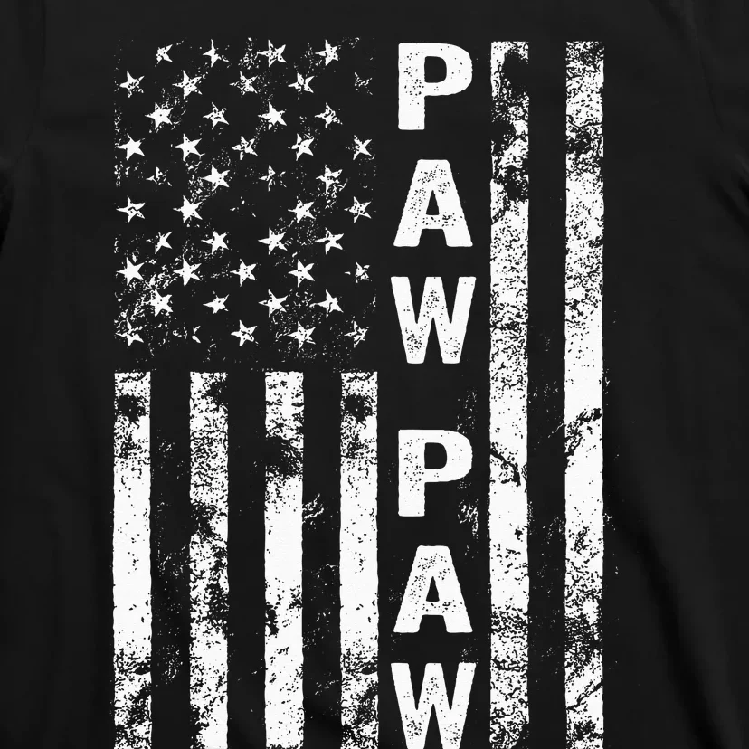 Fathers Day Paw Paw America Flag Gift T-Shirt