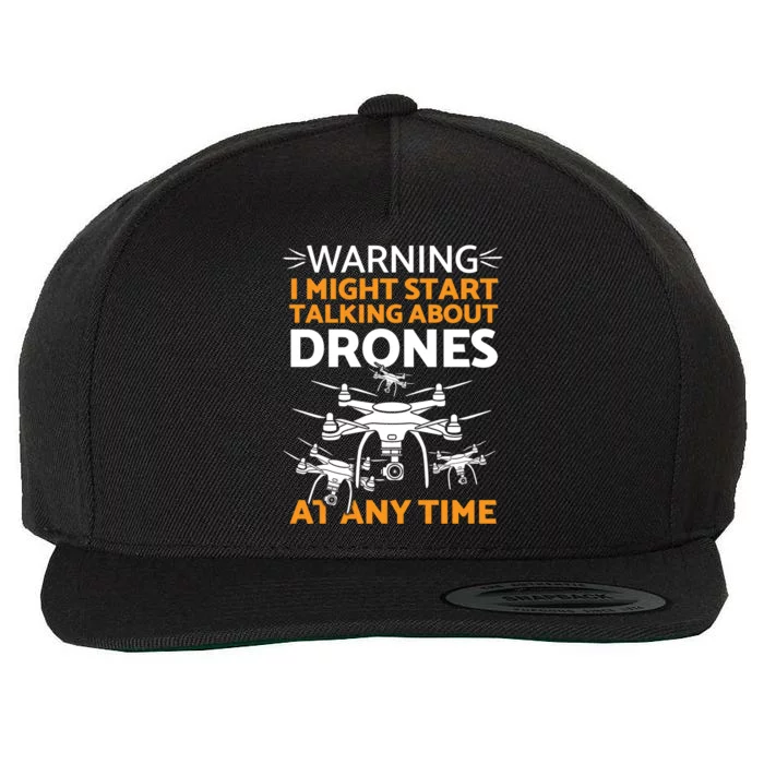 Funny Drone Pilot Cool Gift Wool Snapback Cap