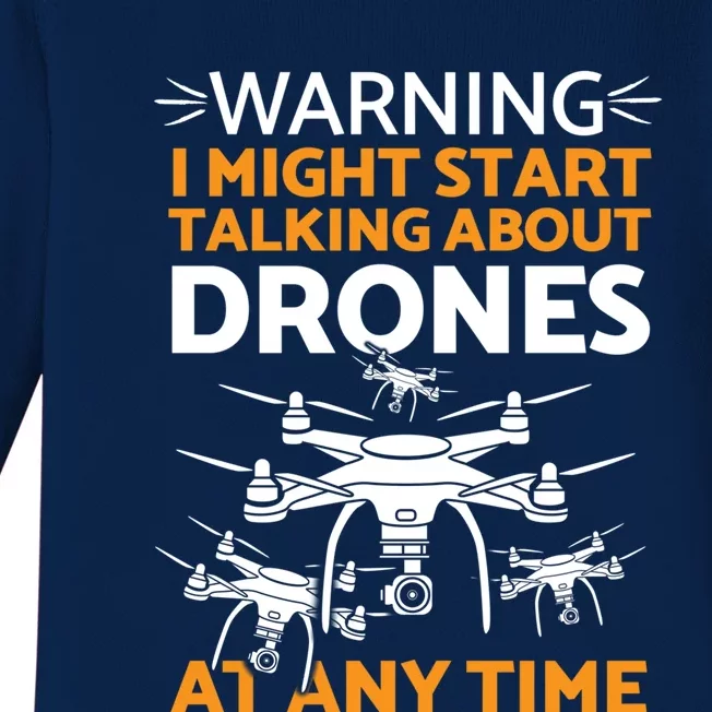 Funny Drone Pilot Cool Gift Baby Long Sleeve Bodysuit