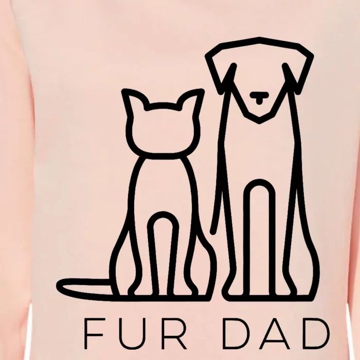 Fur Dad Pet Lover Cat Dog Dad Husband Funny Fathers Day Wife Womens California Wash Sweatshirt