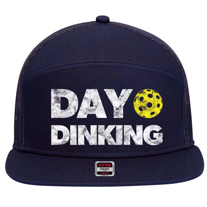 Funny Dink Pickle Ball Day Dinking Pickleball Gift 7 Panel Mesh Trucker Snapback Hat