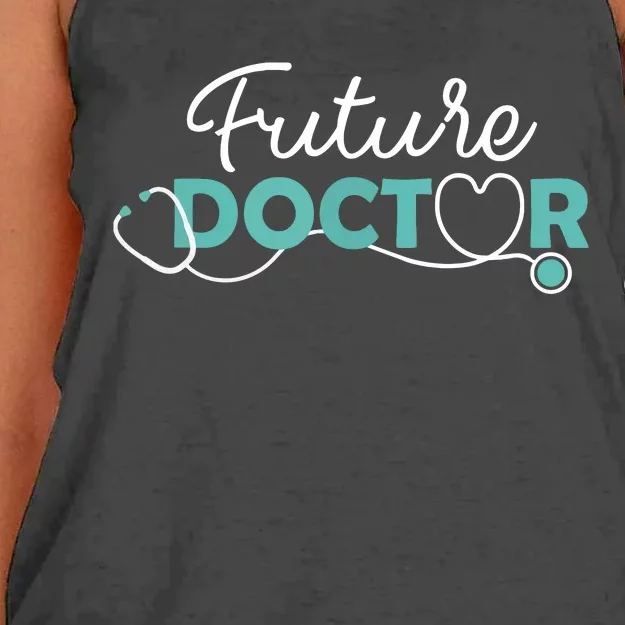 Future Doctor Pre Med Outfit Medical Student Gift Women's Knotted Racerback Tank