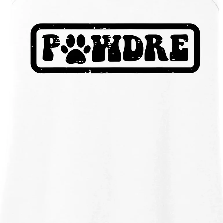 Fathers Day Pawdre Dog Cat Paw Dad Funny Fur Papa Daddy Ladies Essential Tank