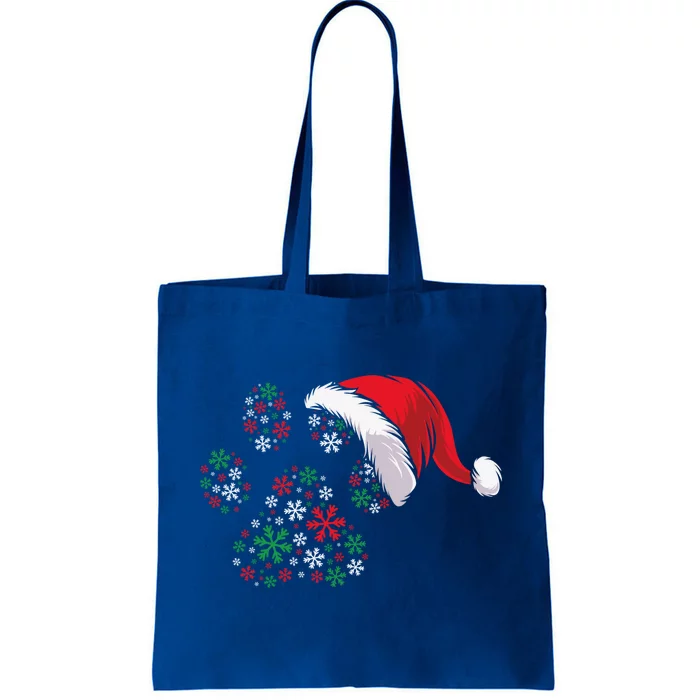 Funny Dog Paw Santa Hat Christmas Puppy Dog Lover Cool Gift Tote Bag