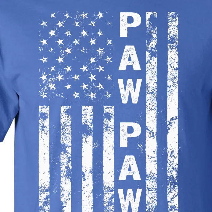 Fathers Day Paw Paw America Flag Gift Tall T-Shirt