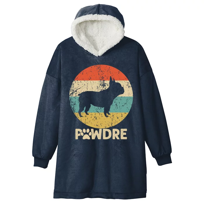 Fathers Day Pawdre Dog French Bulldog Gift Hooded Wearable Blanket