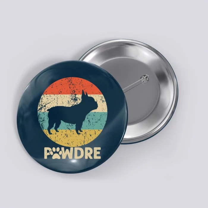 Fathers Day Pawdre Dog French Bulldog Gift Button