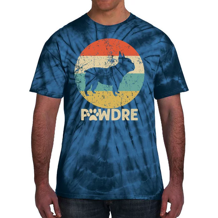 Fathers Day Pawdre Dog French Bulldog Gift Tie-Dye T-Shirt