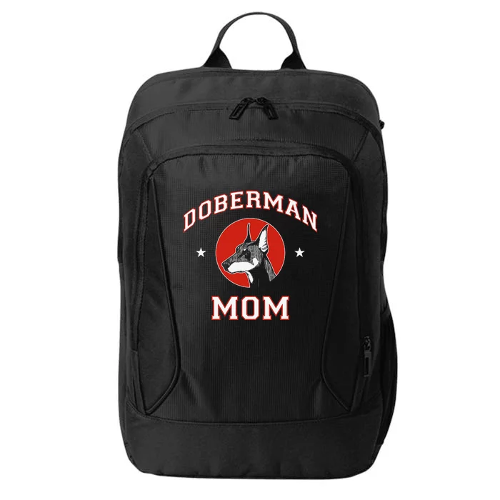 funny Doberman Pinscher Mom Dog Mother City Backpack