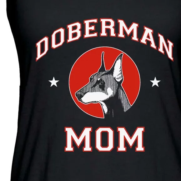 funny Doberman Pinscher Mom Dog Mother Ladies Essential Flowy Tank