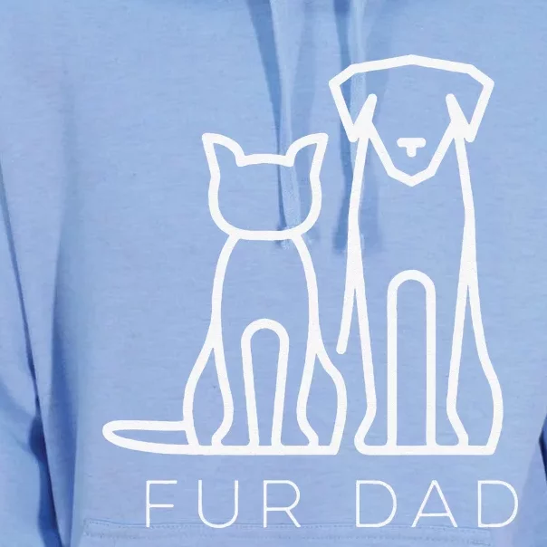 Fur Dad Pet Lover Cat Dog Dad Husband Funny Fathers Day Unisex Surf Hoodie