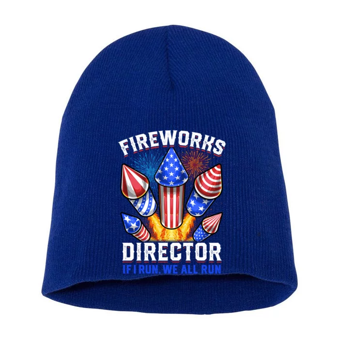 Fireworks Director Pyrotechnician 4th Of July Gift Short Acrylic Beanie