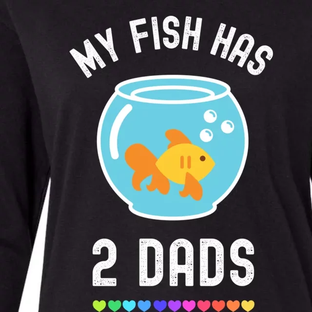 Fish Dad Pride Lgbt Lgbtq Rainbow Cute Pet Fish Dad Funny Gift Womens Cotton Relaxed Long Sleeve T-Shirt