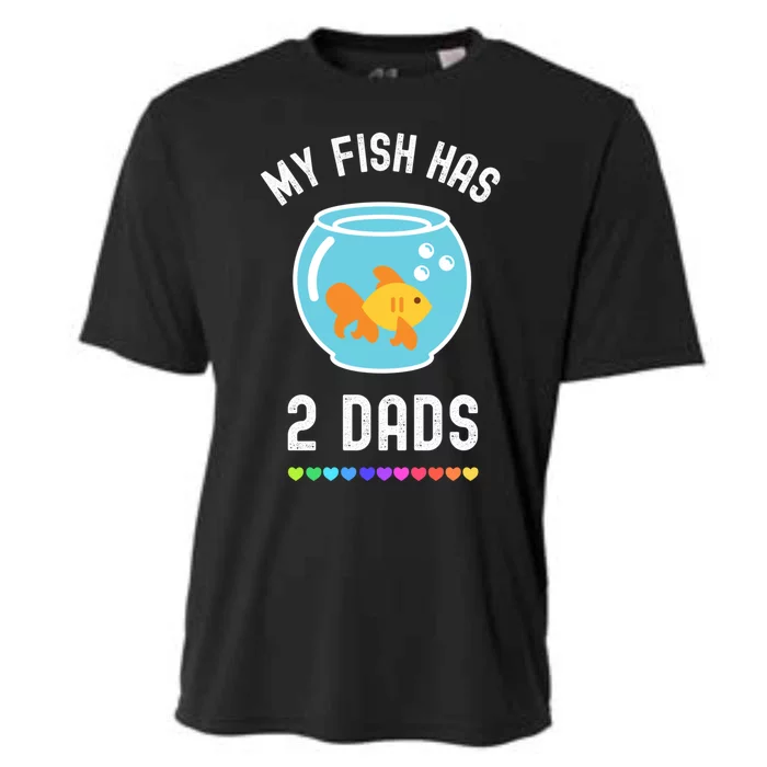 Fish Dad Pride Lgbt Lgbtq Rainbow Cute Pet Fish Dad Funny Gift Cooling Performance Crew T-Shirt