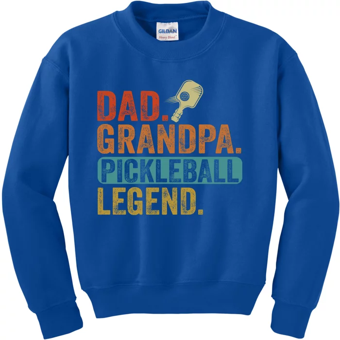 Fathers Day Present Pickleball Dad Grandpa Pickleball Legend Gift Kids Sweatshirt