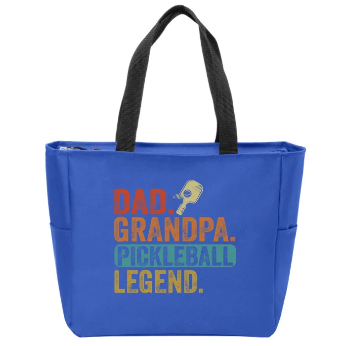 Fathers Day Present Pickleball Dad Grandpa Pickleball Legend Gift Zip Tote Bag