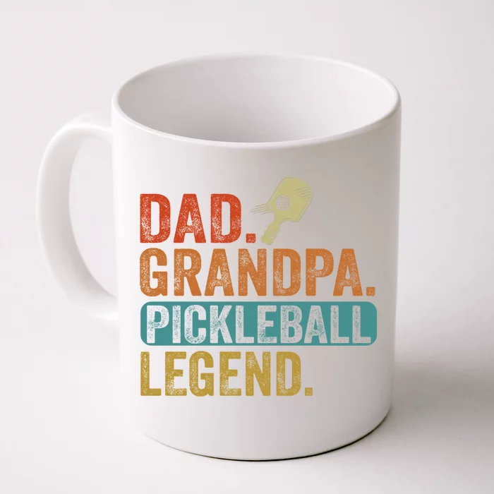 Fathers Day Present Pickleball Dad Grandpa Pickleball Legend Gift Front & Back Coffee Mug