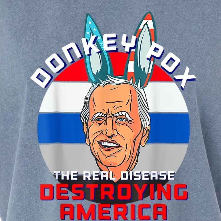 Funny Donkey Pox The Disease Destroying Anti Biden Joke Pun Garment-Dyed Women's Muscle Tee