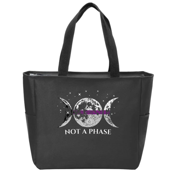 Funny Demisexual Pride Flag Not A Phase Zip Tote Bag