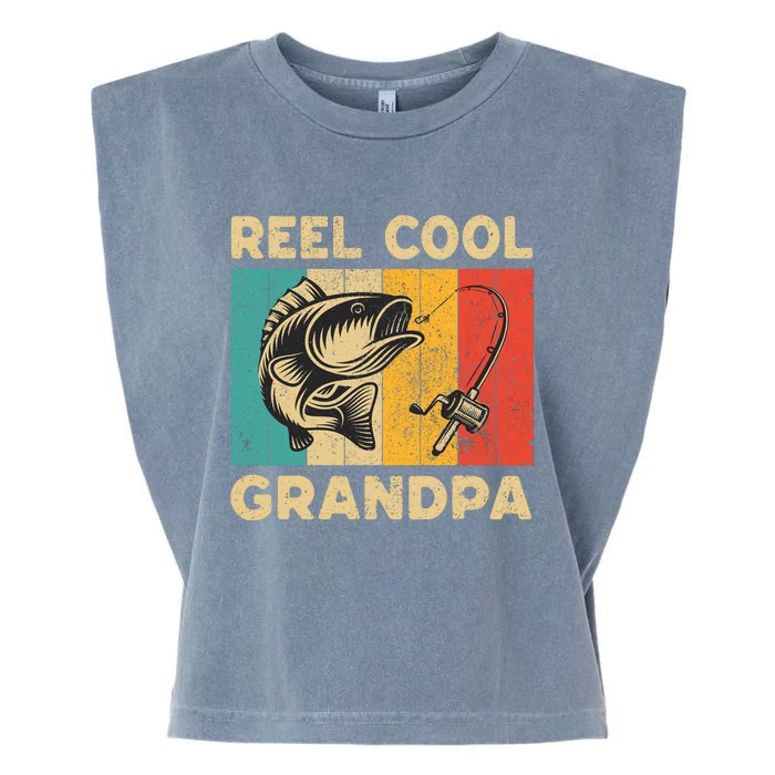 FatherS Day Present Funny Fishing Reel Cool Grandpa Garment-Dyed Women's Muscle Tee