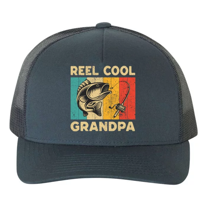 FatherS Day Present Funny Fishing Reel Cool Grandpa Yupoong Adult 5-Panel Trucker Hat