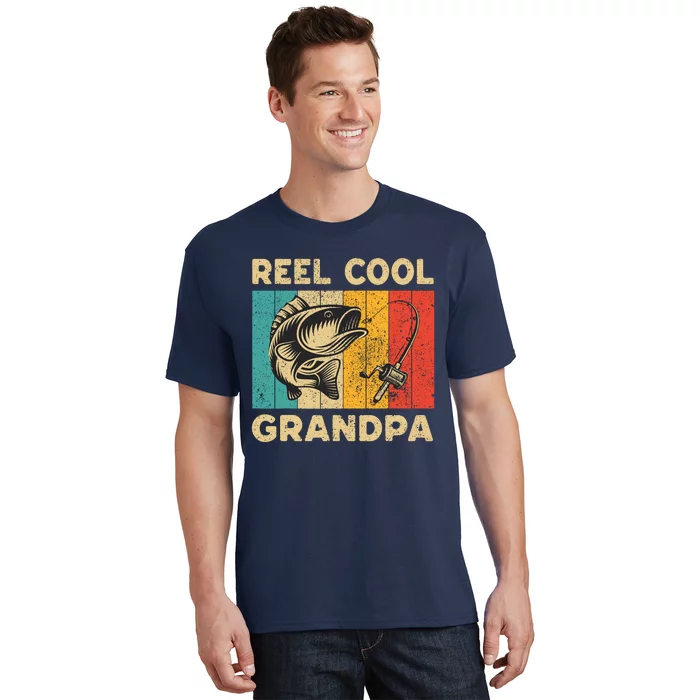 FatherS Day Present Funny Fishing Reel Cool Grandpa T-Shirt