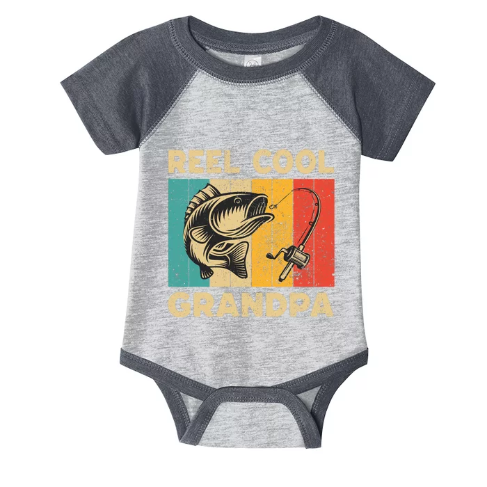 FatherS Day Present Funny Fishing Reel Cool Grandpa Infant Baby Jersey Bodysuit