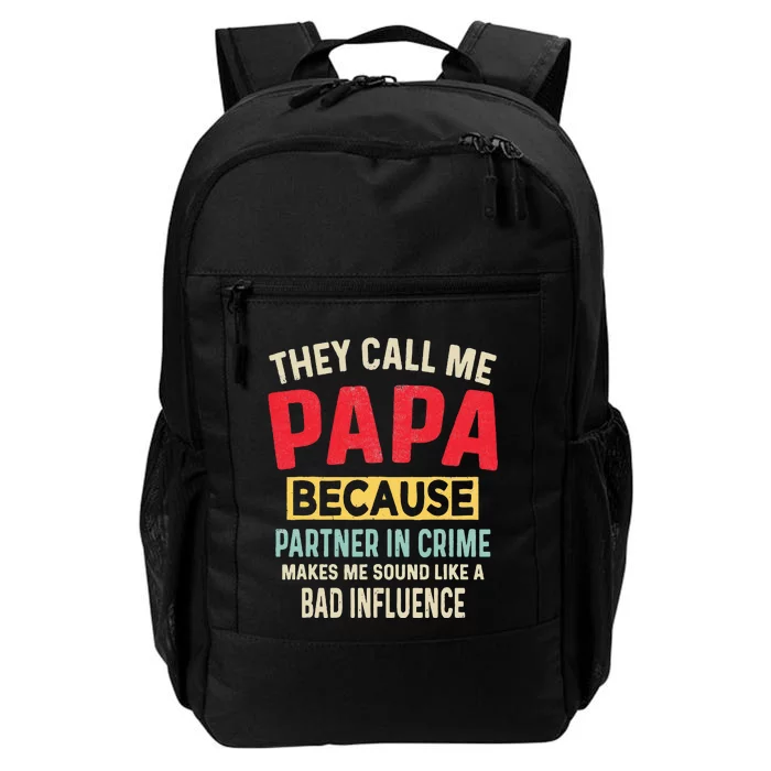 FatherS Day Papa Partner In Crime Daily Commute Backpack