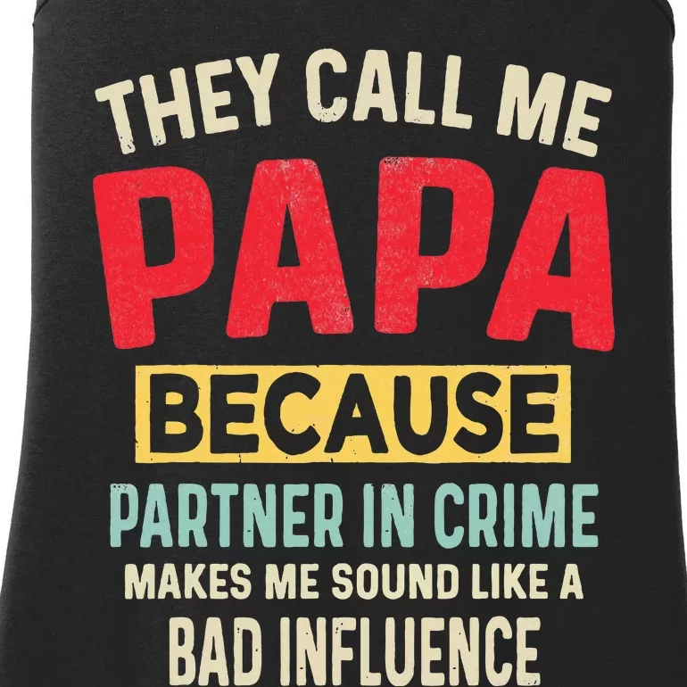 FatherS Day Papa Partner In Crime Ladies Essential Tank