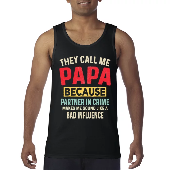 FatherS Day Papa Partner In Crime Tank Top