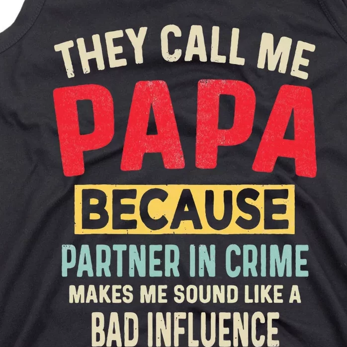 FatherS Day Papa Partner In Crime Tank Top