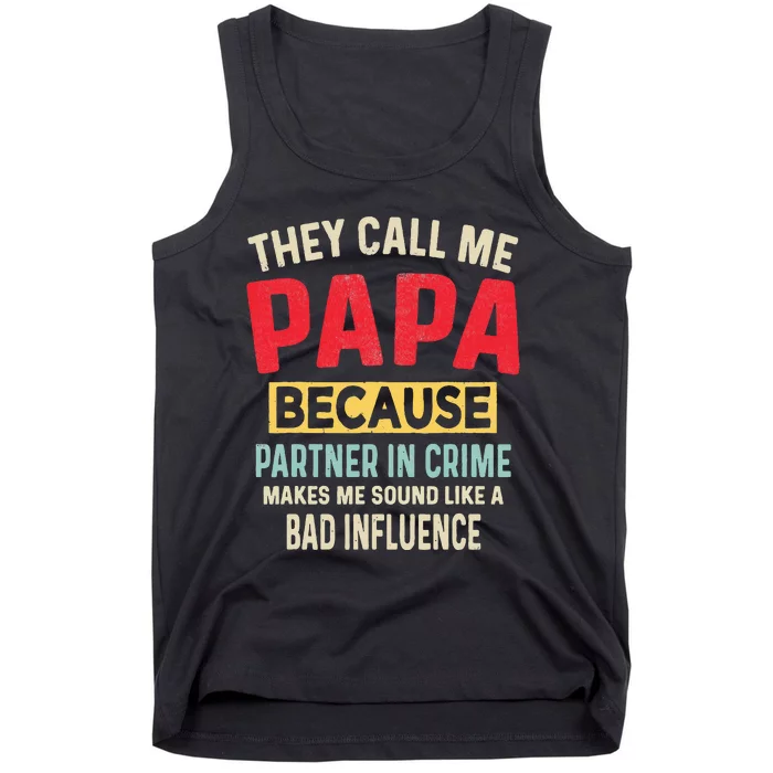 FatherS Day Papa Partner In Crime Tank Top