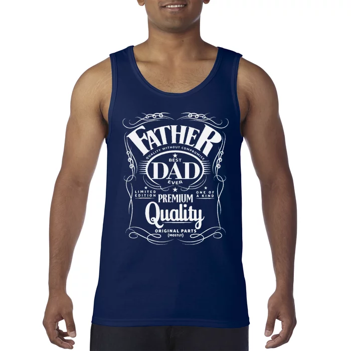 Fathers Day Papa Dad Birthday Vintage One Of A Kind Best Tank Top