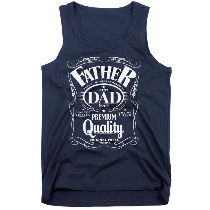 Fathers Day Papa Dad Birthday Vintage One Of A Kind Best Tank Top