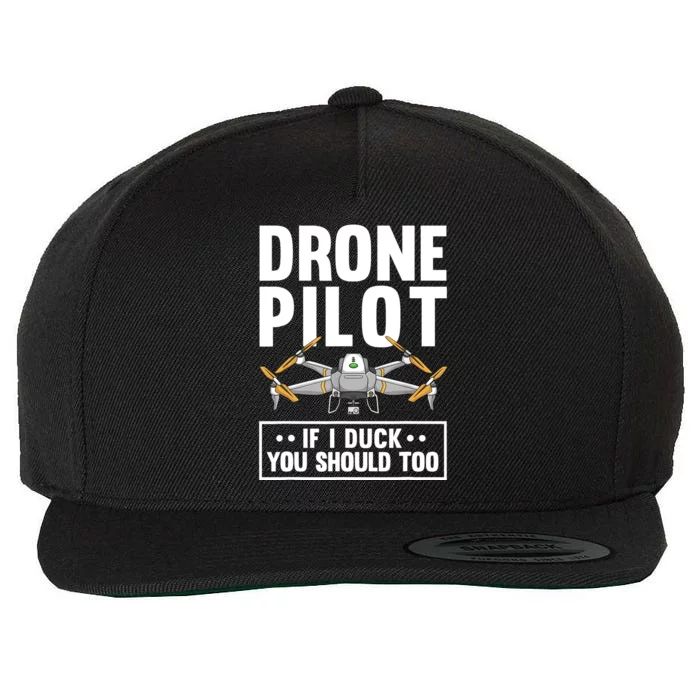 Funny Drone Pilot For RC Racing Pilots Flying FPV Wool Snapback Cap