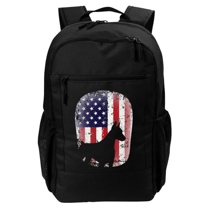 Funny Doberman Pinscher Art For  Doberman US Flag Daily Commute Backpack