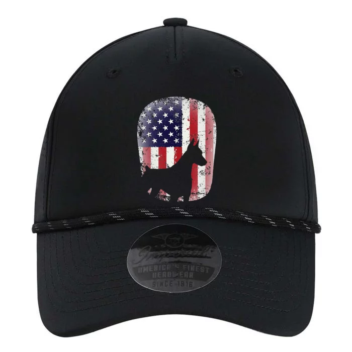 Funny Doberman Pinscher Art For  Doberman US Flag Performance The Dyno Cap