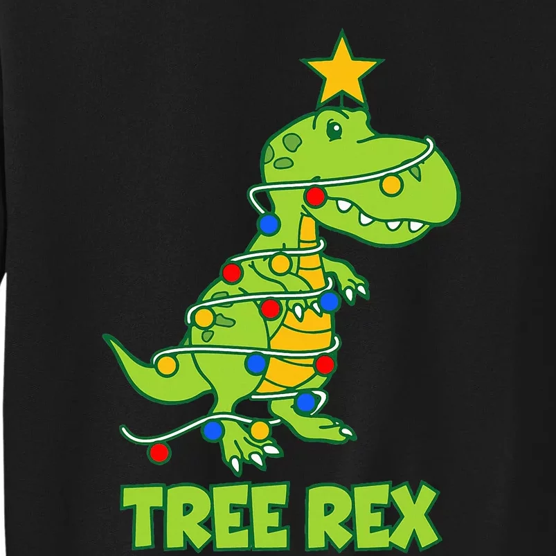 Festive Dino Pajamas for a Hilarious Family Christmas Tall Sweatshirt