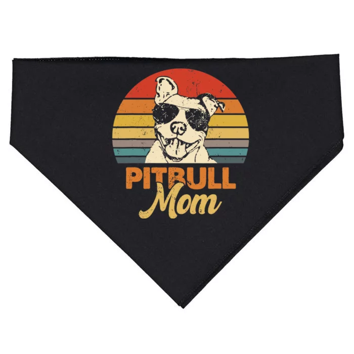 Funny Dog Pitbull Mom Pittie Mom Mother's Day USA-Made Doggie Bandana