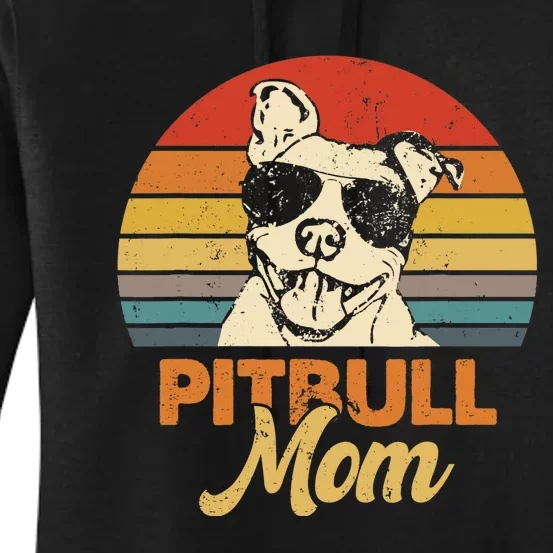 Funny Dog Pitbull Mom Pittie Mom Mother's Day Women's Pullover Hoodie